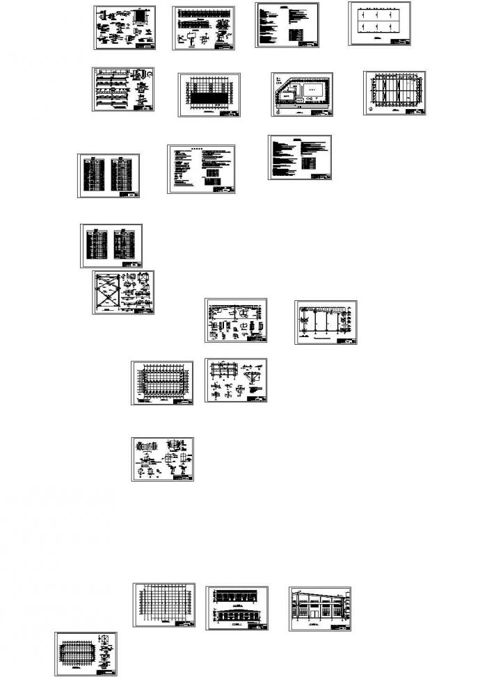 某地轻钢结构厂房钢结构毕业设计图（建筑、结构） cad施工图设计_图1