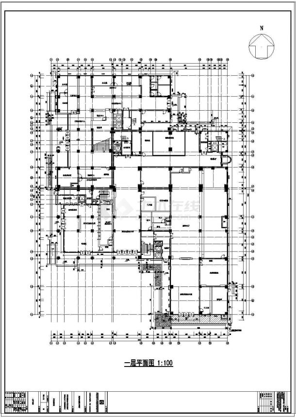 [河南]知名金融中心综合办公大楼外立面改造建筑施工图-图一