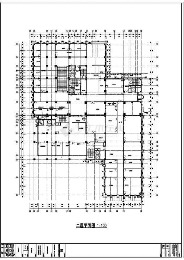 [河南]知名金融中心综合办公大楼外立面改造建筑施工图-图二