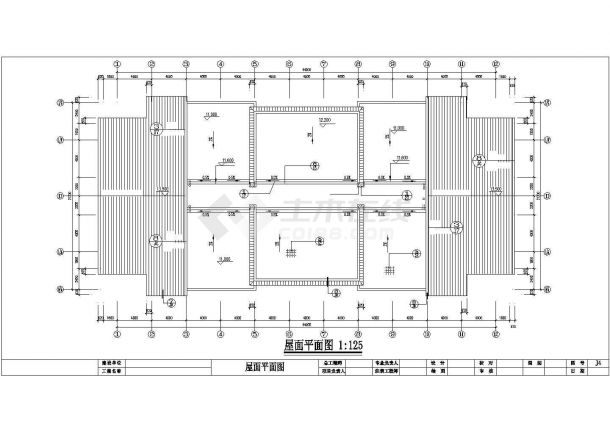 1900平米左右3层框混结构公寓住宅楼建筑设计CAD图纸（底层商用）-图一