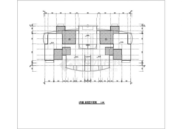2.1万平米26层框架住宅楼平立剖面设计CAD图纸（1-2层商用/含跃层）-图一