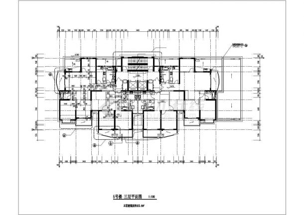 2.1万平米26层框架住宅楼平立剖面设计CAD图纸（1-2层商用/含跃层）-图二