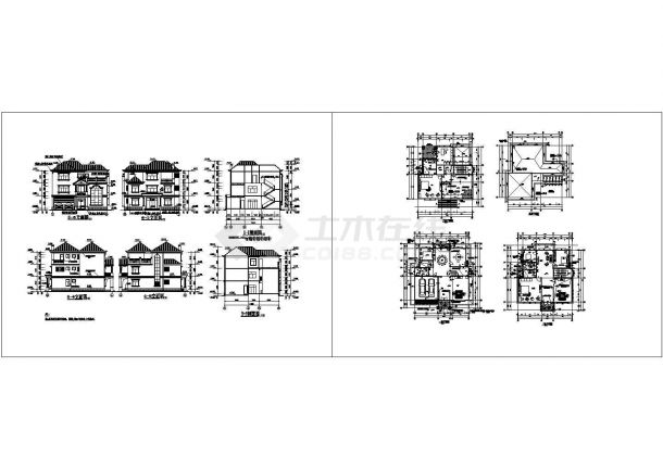 某三层欧式别墅设计方案图-图二