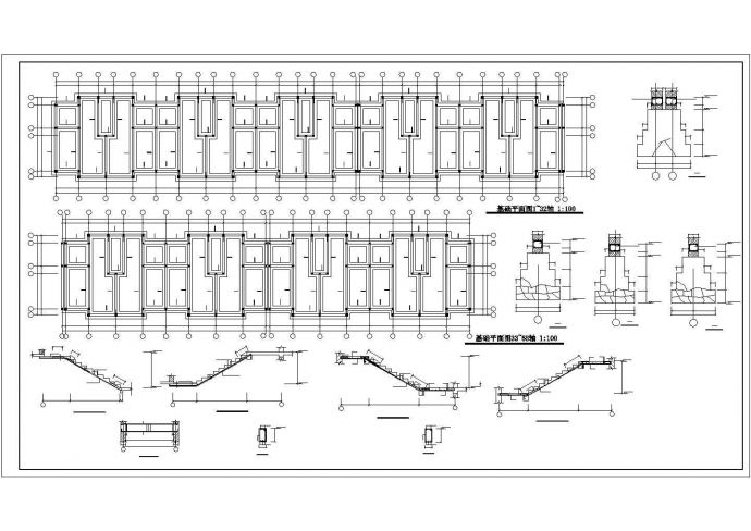9400平米五层框架结构住宅楼建筑设计CAD图纸（含结构和水电图）_图1