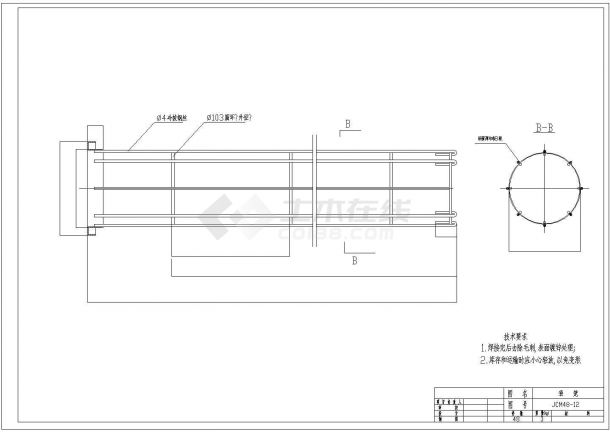CM48-2-2700型脉冲袋式除尘器设计cad总体安装图（含技术要求）-图二