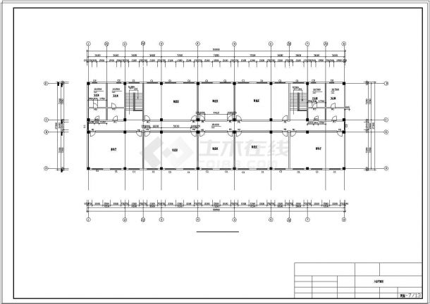 土木工程毕业设计_[学士]某六层教学楼毕业设计(含计算书、建筑结构cad设计图)-图一