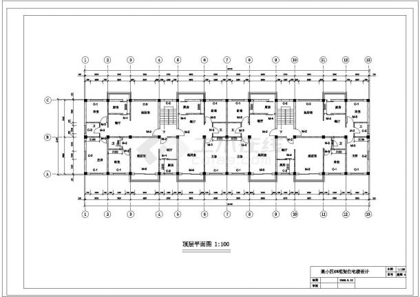 土木工程毕业设计_[学士]某框架住宅楼毕业设计(含计算书、建筑结构cad设计图)-图一