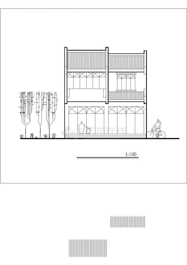 某村镇220平米3层框混结构乡村别墅全套平立剖面设计CAD图纸-图一