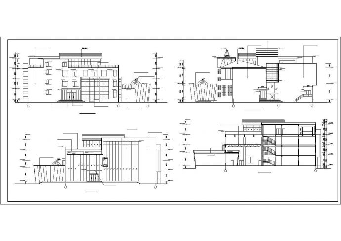  四层框架结构艺术学院图书馆及阶梯教室综合楼含详图_图1