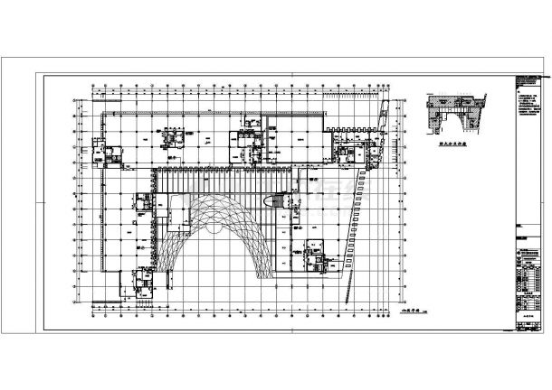 某图书馆新馆建筑施工CAD平面布置参考图-图二