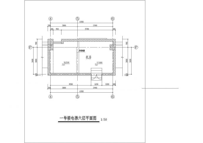 【西安】某校图书馆楼梯电梯建筑设计施工CAD图_图1