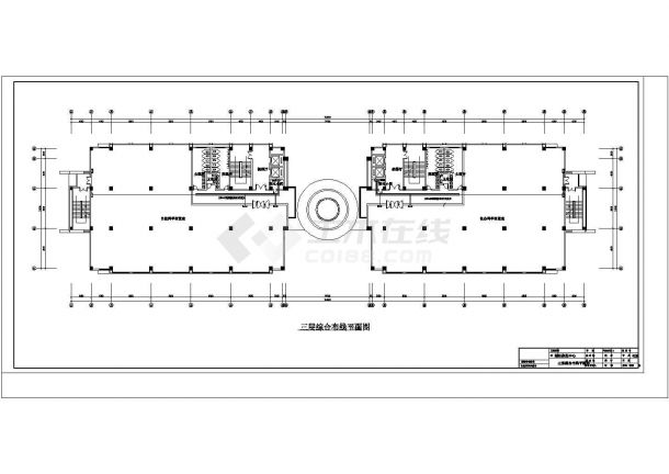 某9层图书馆信息中心消防施工CAD图纸设计（长102.8米 宽约50米 ）-图一