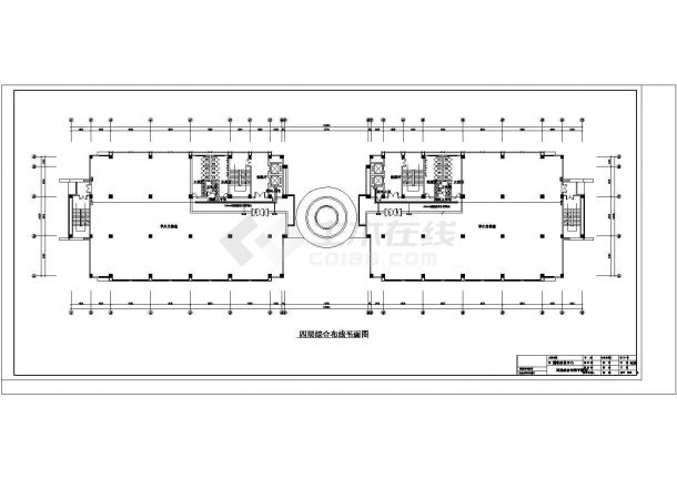某9层图书馆信息中心消防施工CAD图纸设计（长102.8米 宽约50米 ）-图二