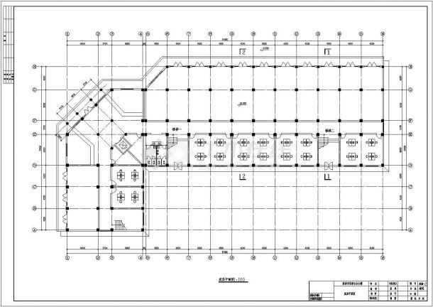 某建筑面积4700㎡地上五层框架结构办公楼毕业设计cad建筑施工图（含设计说明，含结构设计，含施组、计算书）-图二