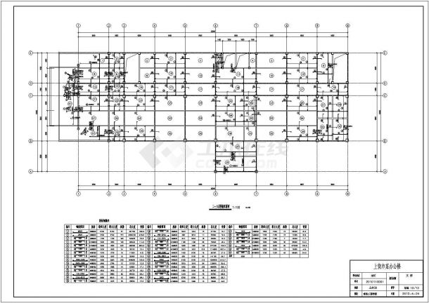 某六层钢框架结构办公楼毕业设计cad结构施工图（含设计说明，含计算书）-图二