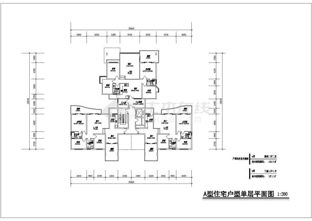 西安某新建小区71-143平米左右的平面户型设计CAD图纸（共14张）-图一