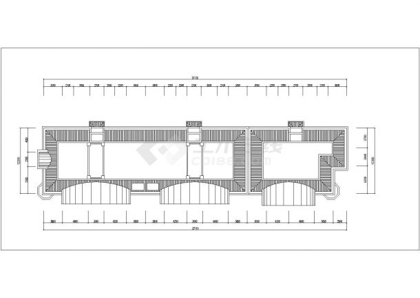 5800平米左右6+1层混合结构住宅楼平立剖面设计CAD图纸（含车库层）-图一