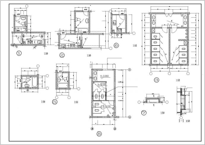1.4万平米16层框架结构商住楼平立剖面设计CAD图纸（1-2层商用）_图1