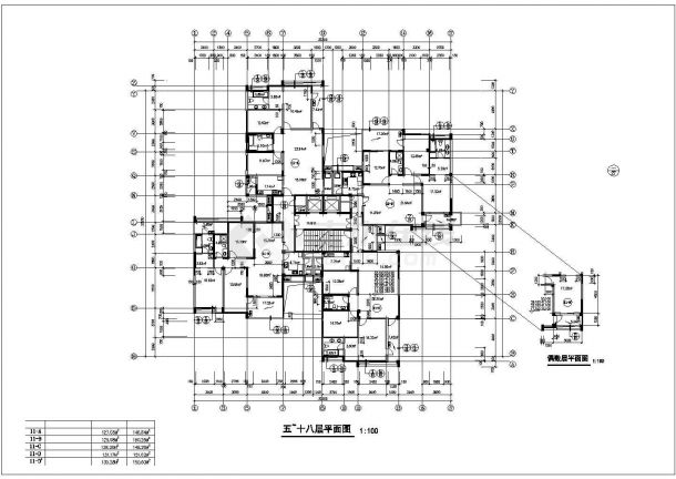 某小区1.7万平米20层框架结构商住楼平面设计CAD图纸（底层商用）-图二