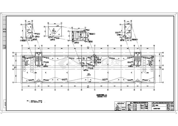 西安六层框架结构科研楼办公建筑施工图-图一