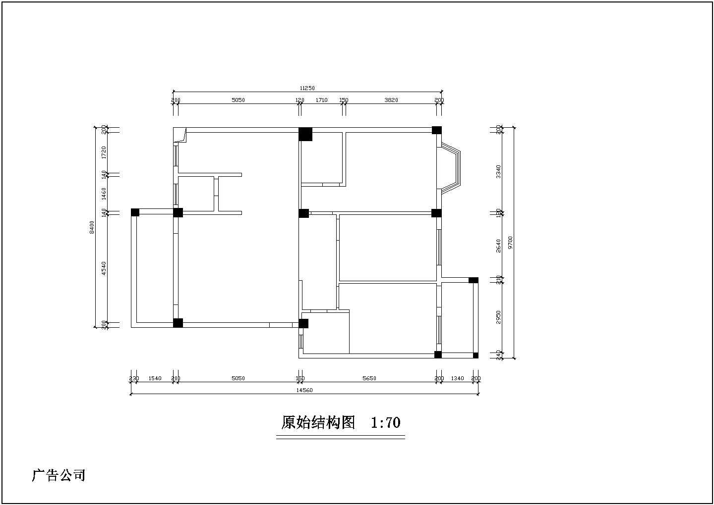 某三居室家居设计cad装修方案施工图（标注详细）