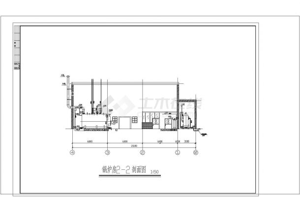 厂房设计_某厂房锅炉房设计图cad-图二