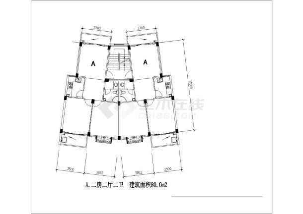 沈阳市某新建小区61-125平米的平面户型设计CAD图纸（共19张）-图一