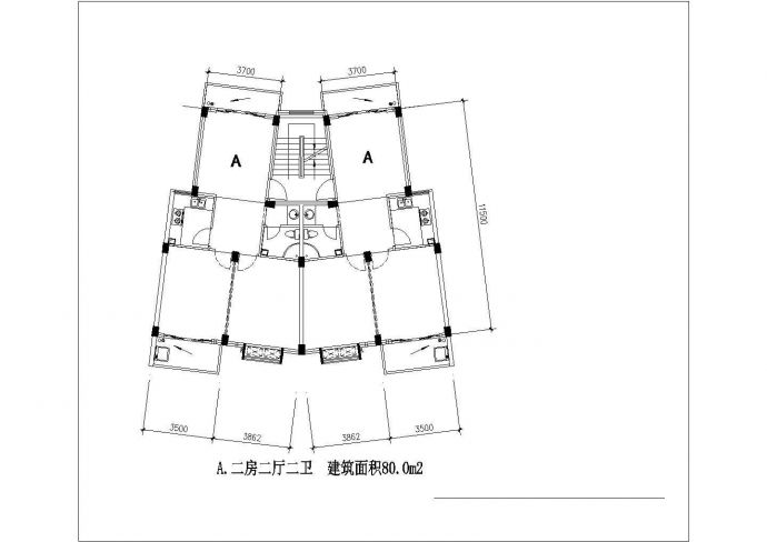 沈阳市某新建小区61-125平米的平面户型设计CAD图纸（共19张）_图1