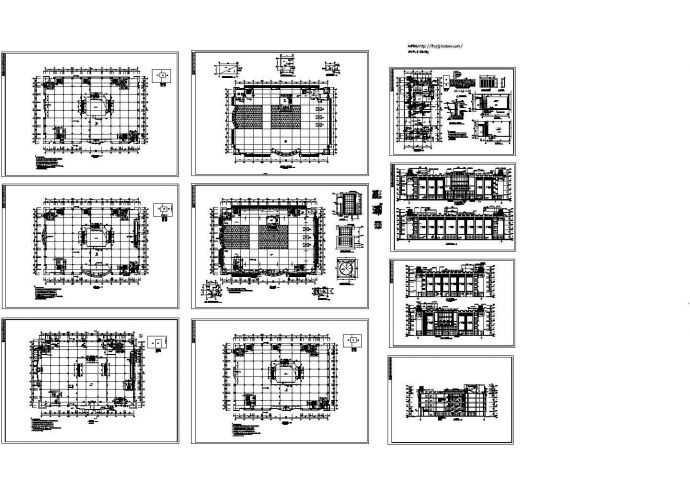 地下1层地上4层商场建筑cad设计图_图1