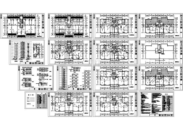 某12层住宅电气设计cad施工图纸-图二