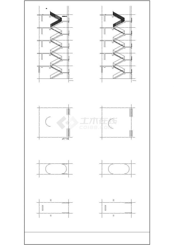 [四川]5层钢混框架结构大学图书馆建筑结构cad设计施工图-图一