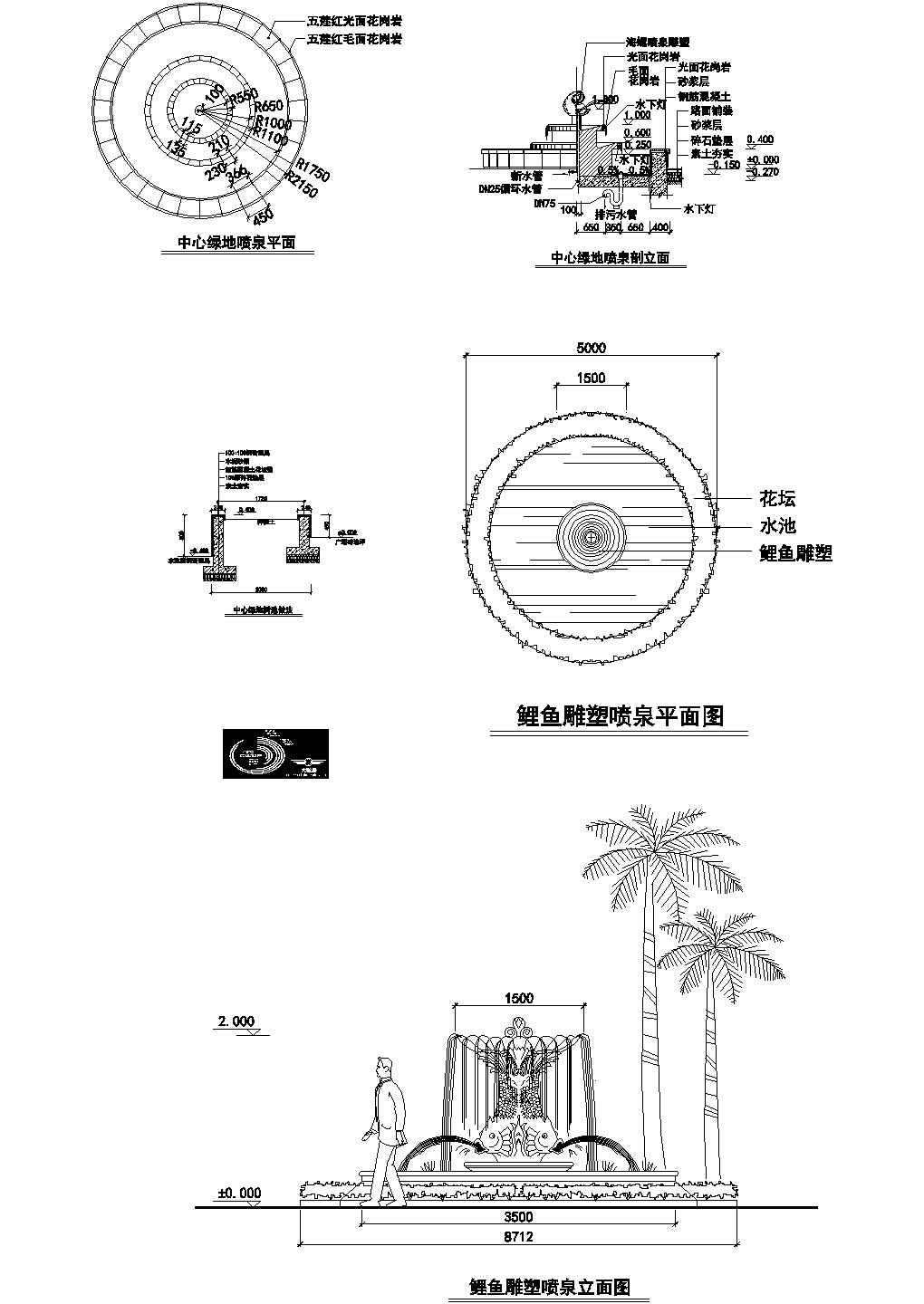 喷泉平面图怎么表示图片