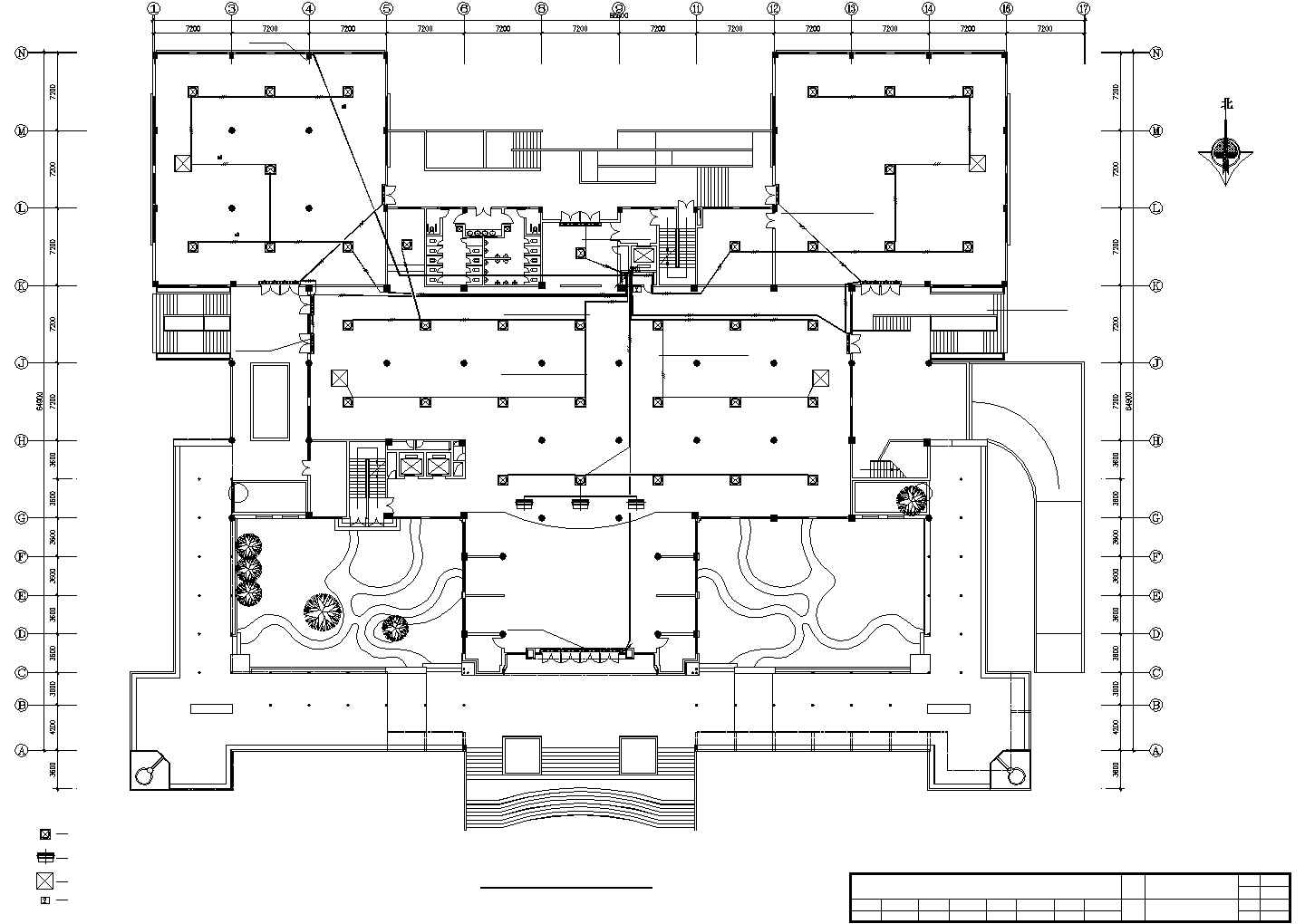 [广州]图书馆强电系统施工设计CAD图纸