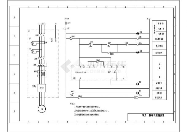 软启动器电气控制原理图cad-图二