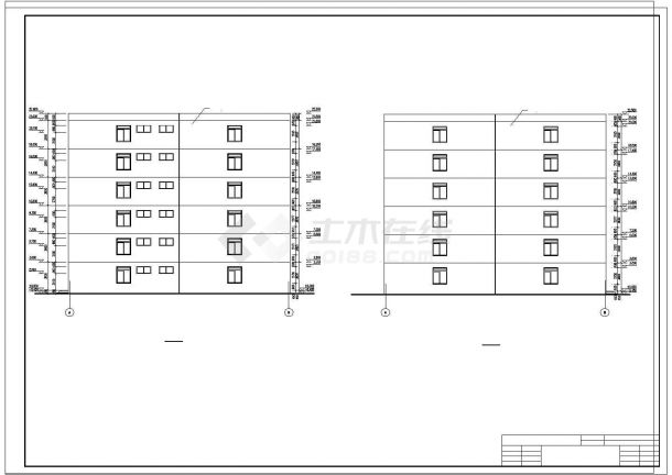 土木工程毕业设计_办公楼设计_[学士]唐山某6层框架办公楼毕业设计（含计算书、建筑、结构cad图）-图一