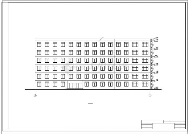 土木工程毕业设计_办公楼设计_[学士]唐山某6层框架办公楼毕业设计（含计算书、建筑、结构cad图）-图二