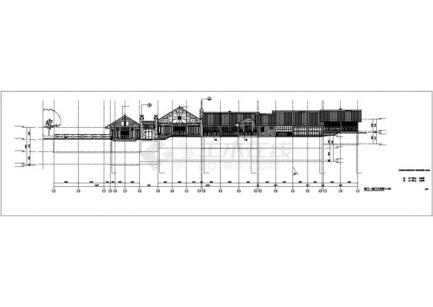 广州某社区1570平米3层框架结构休闲综合楼建筑CAD设计图纸-图一
