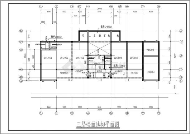 某多层框架结构水库办公楼设计cad详细建筑施工图（ 含设计说明，含结构设计）-图一