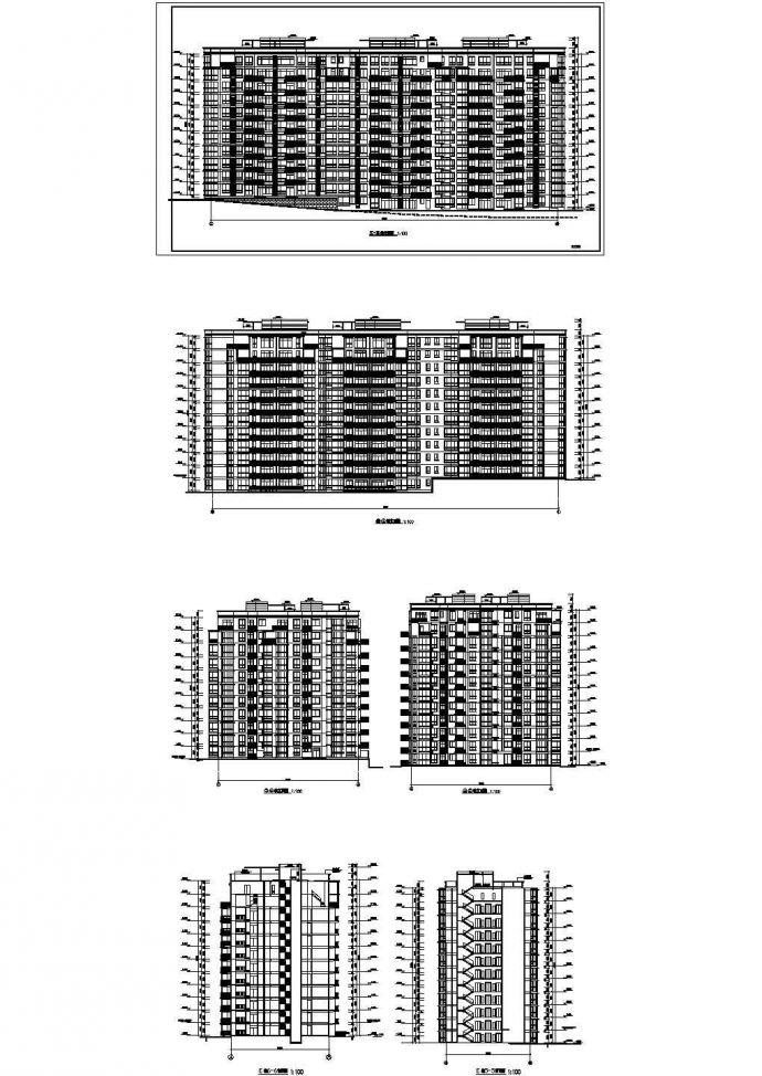 某十二层框剪结构住宅楼建筑方案图_图1