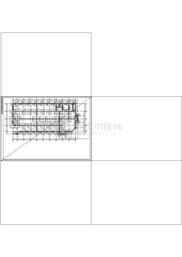 办公楼设计_【3层】2677.9平+连云港渔业公司办公楼施工组织设计（含建筑结构cad图，横道图，施工平面布置图）-图二
