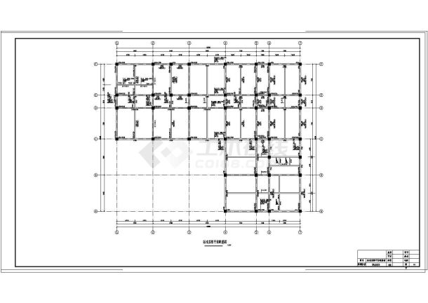某七层倒L型框架建筑图结构cad图计算书7000平米左右-图一