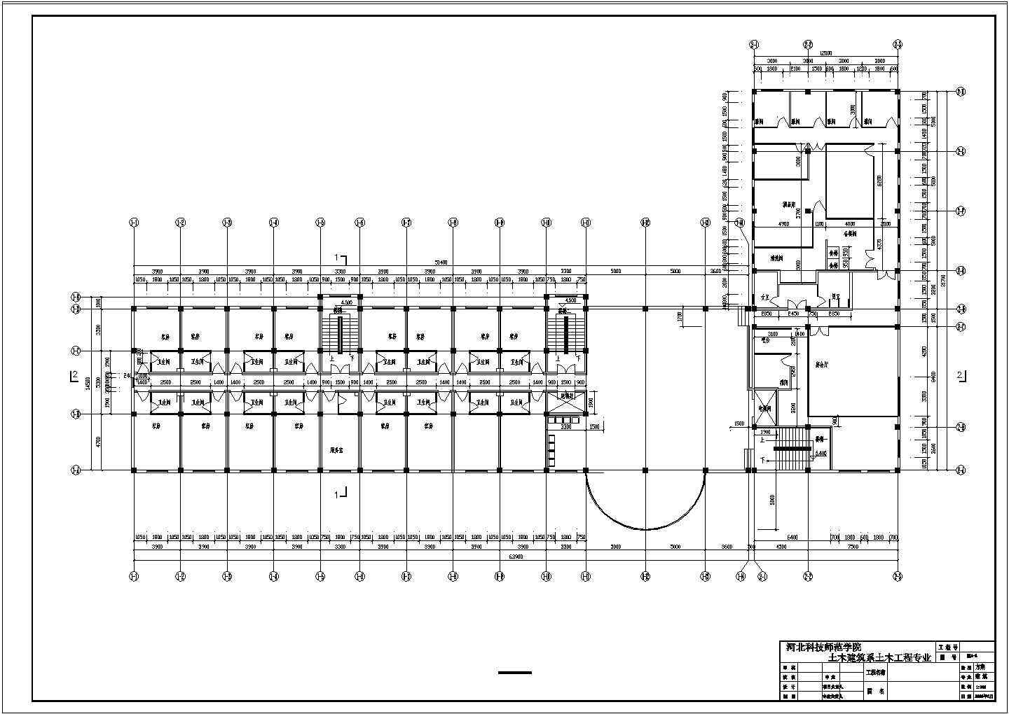 某六层酒店框架结构全套设计图纸及计算书3700平米左右