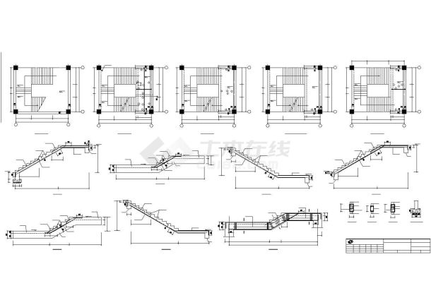 某五层框架结构大学图书馆设计cad全套结构施工图纸（含设计说明）-图二