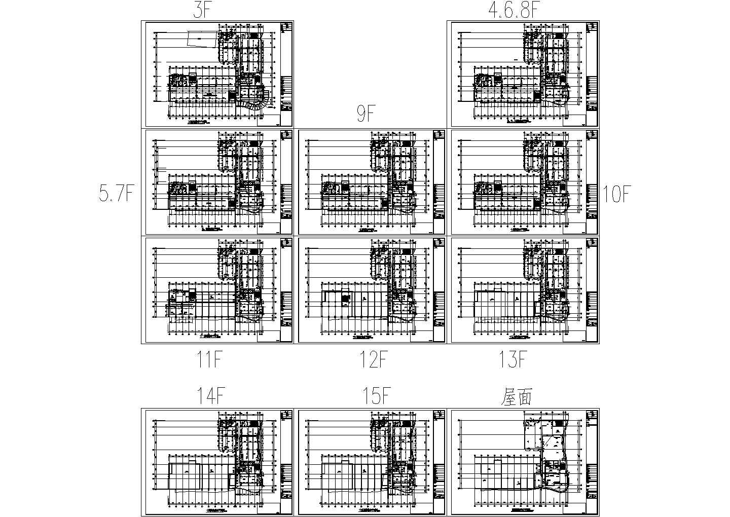 办公楼设计_某地区高层办公楼给排水完整设计施工详细方案CAD图纸