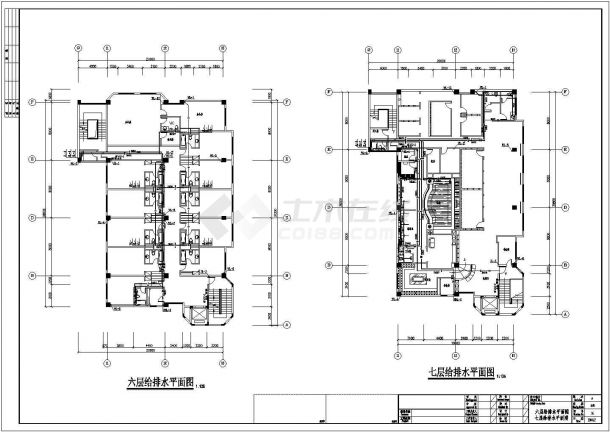 某地区四星级大酒店给排水消防完整设计施工详细方案CAD图纸-图二