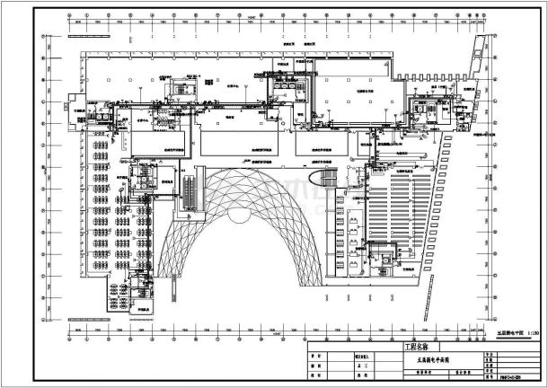  地下1地上8层图书馆弱电设计（各层弱电平面 系统图）cad施工图设计-图一