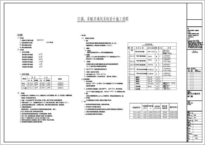 碧水云天项目整套通风空调cad设计施工图（含设计说明）_图1