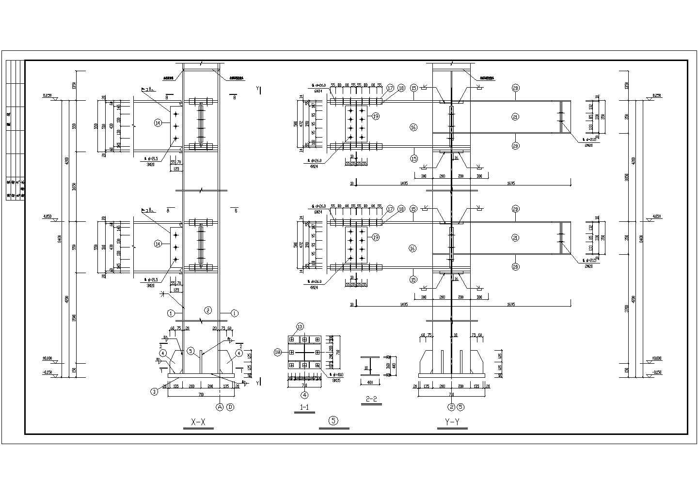 某地区制药厂车间结构设计施工详细方案CAD图纸