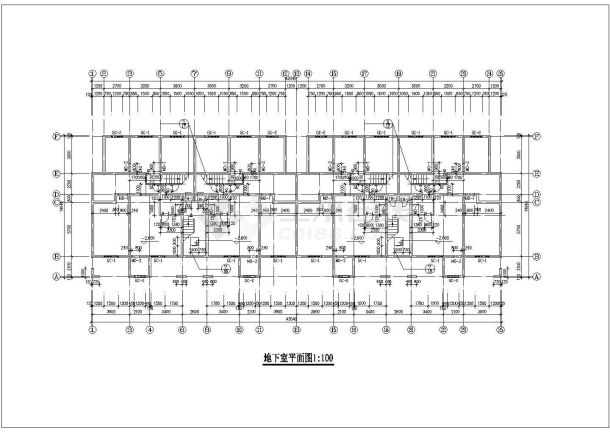 乌鲁木齐市某小区3100平米6层砖混结构住宅楼建筑设计CAD图纸-图一