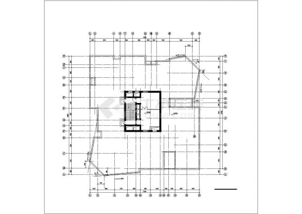 2.7万平米32层框架结构商住楼平立剖面设计CAD图纸（1-2层商用）-图一